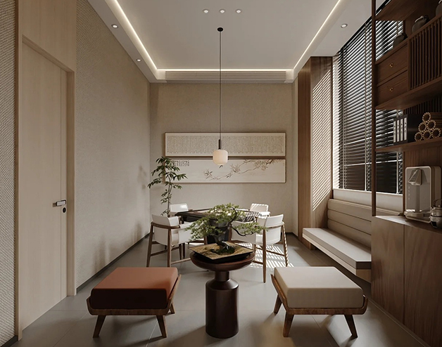 客人来了就不想走的新中式棋牌室